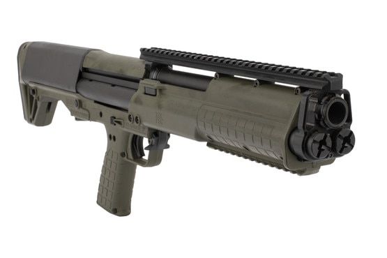 Keltec KSG 12 gauge pump action shotgun ODG features a dual magazine tube